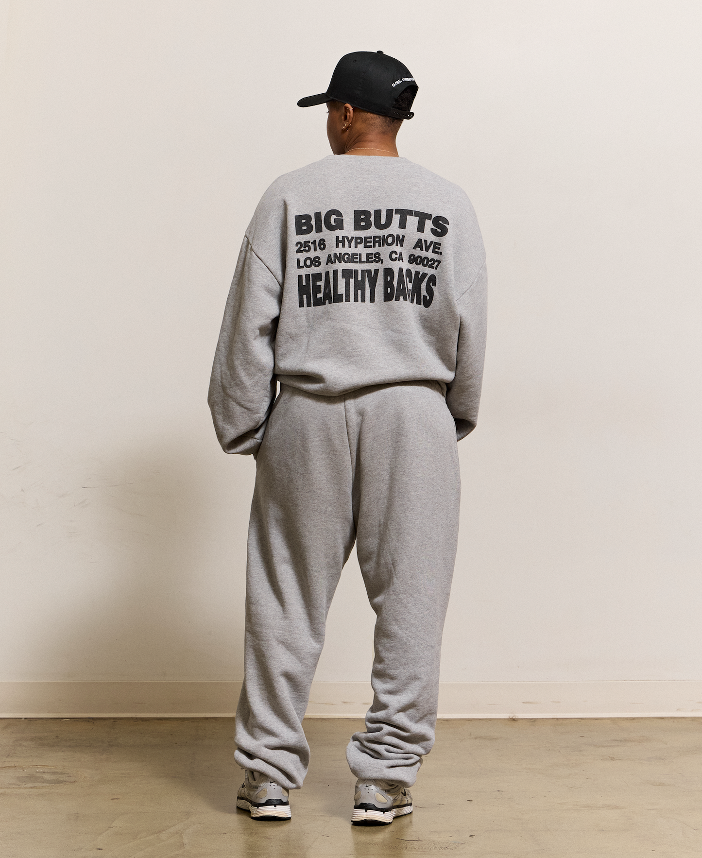 Butts & Backs Crewneck Sweatshirt - Heather Grey