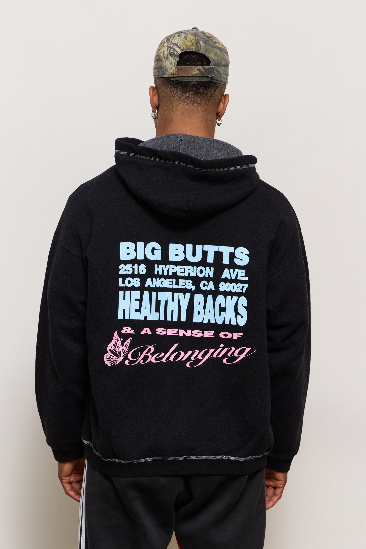 Vintage Belonging Hoodie - Black