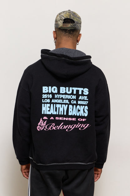 Vintage Belonging Hoodie - Black