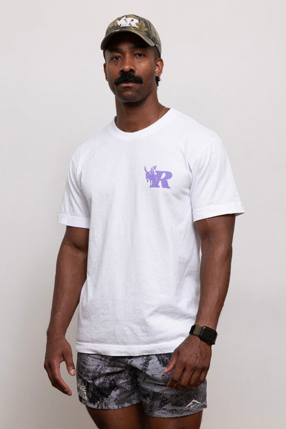Butts and Backs Tee (White w/Purple)